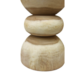 Stolik Stołek Owal okrągły pełne drewno TEAK 45x30cm